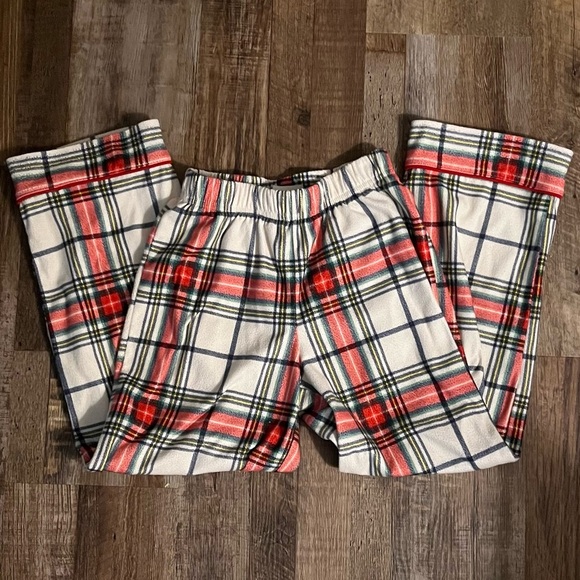 Wondershop Unisex Tartan  Red & White Plaid Kids Pajama pants bottoms  Size 6 - Picture 4 of 6